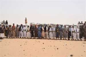 قبائل الجوف تنصب خياما قرب الحدود السعودية للمطالبة بالإفراج عن اللواء العكيمي