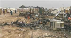 Marib kamplarında üç yıl içinde yerinden edilmiş 67 kişinin ölümüne ve yaralanmasına yol açan 280 yangın belgelendi