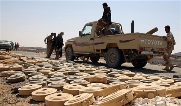 مصرع ستة من فريق الألغام التابع لميليشيات الحوثي وجرح آخرين غرب تعز