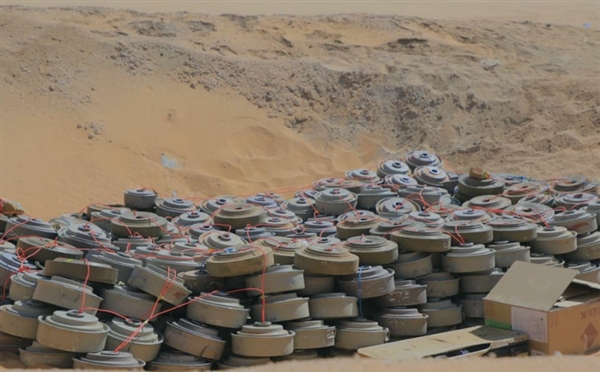 إتلاف 1600 لغم وقذيفة زرعها الحوثيون في شبوة