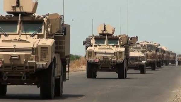 التحالف: إيقاف معدات عسكرية في لحج تصرف مرفوض