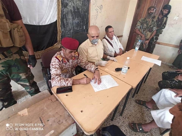 رسميا.. العميد الشمساني يتسلم قيادة اللواء اللواء 35 مدرع في تعز