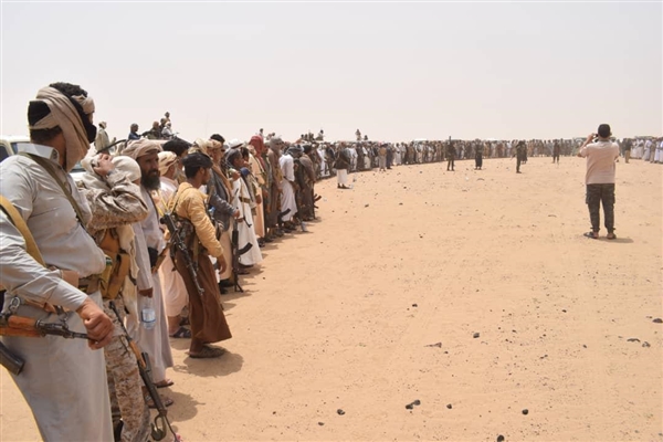 قبائل دهم بالجوف تدشن مطارح ابناء المحافظة لإسناد الجيش الوطني