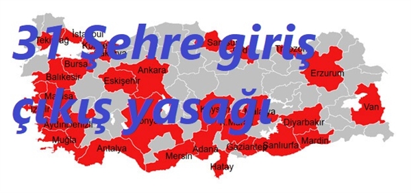 Türkiye’de 31 Şehre araç giriş çıkış yasağı