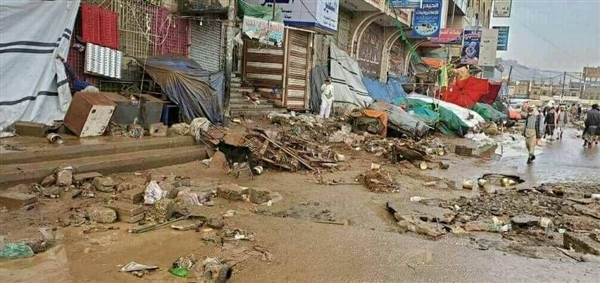 Yemen’in başkenti Sana’da yoğun yağmur ve dolu yağışı