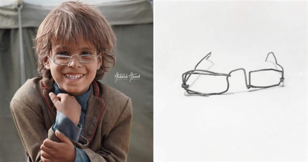 Yemenli çocuğun telden yaptığı gözlükler 4 bin dolara satıldı