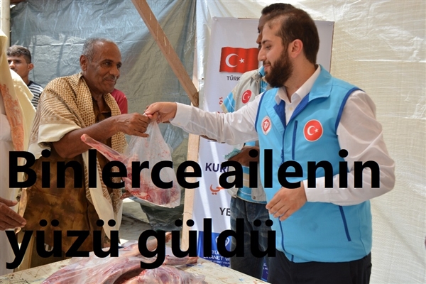 Türkiye'den Yemen'de 31 bin aileye kurban eti
