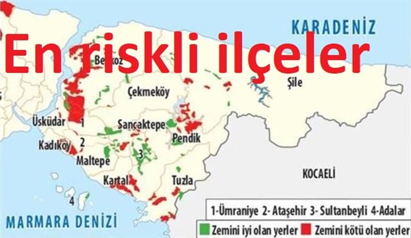 İstanbul’da depremde en riskli 10 ilçe