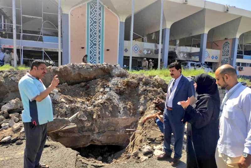اللجنة الوطنية تنفذ نزولا ميدانيا للتحقيق في واقعة استهداف مطار عدن