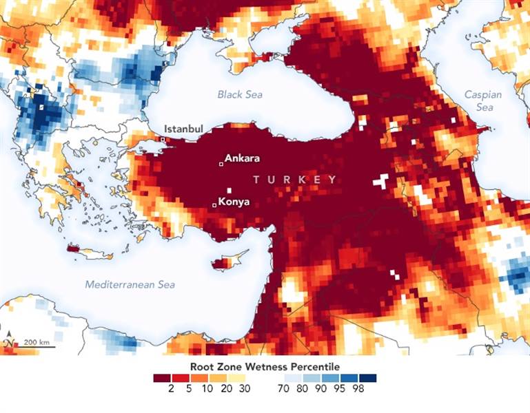 NASA'dan Türkiye'ye “korkutan kuraklık” uyarısı