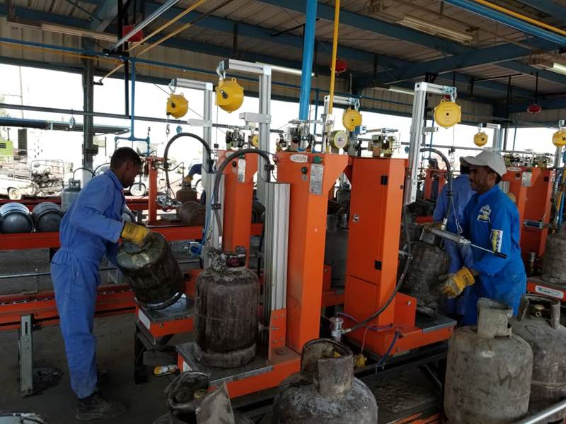 الشركة اليمنية في مأرب تقر سعر جديد للغاز المنزلي