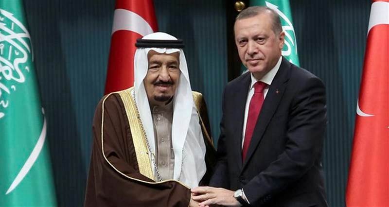 أردوغان والعاهل السعودي يبحثان العلاقات الثنائية