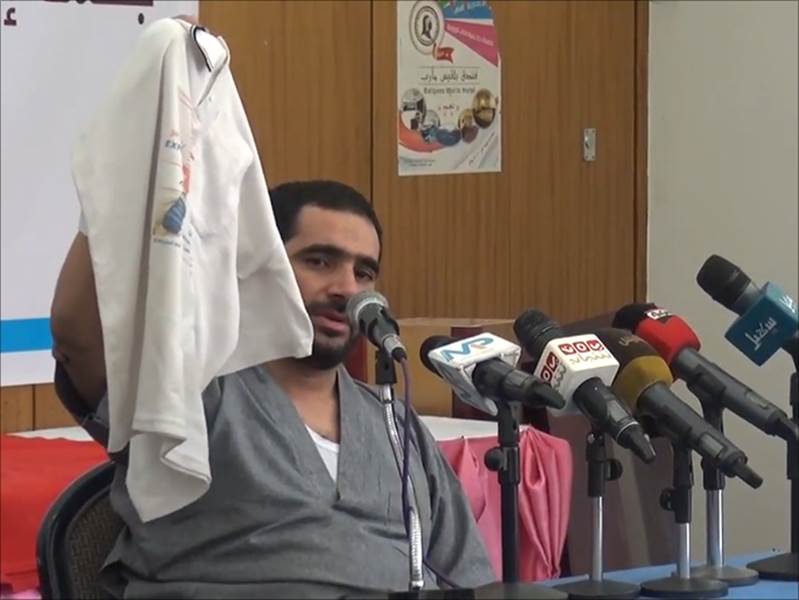 المعمري: إعاقتي ستظل شاهدة على  إرهاب الحوثيين وجرائمهم لن تسقط بالتقادم