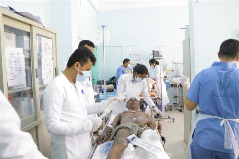 استشهاد وإصابة 13 مدنياً بينهم 4 أطفال بشظايا صاروخ أطلقته المليشيات على مأرب