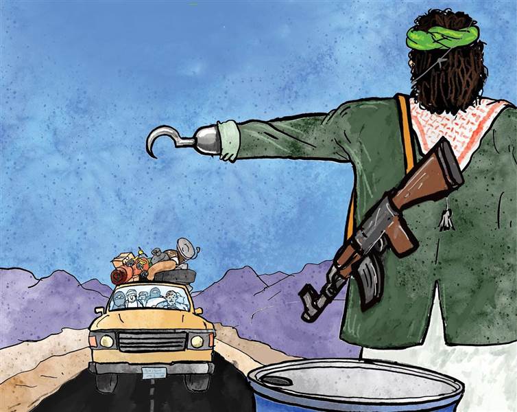 "حواجز الخوف".. تقرير حقوقي يكشف عن 38 حاجزاً أمنياً حوثياً يمارس انتهاك حرية التنقل