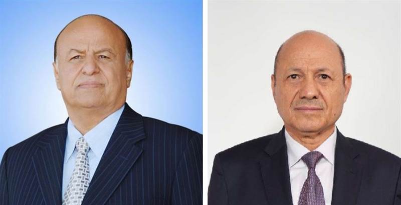 رئيس المجلس الرئاسي يهاتف الرئيس "هادي" ويهنئه بعيد الفطر المبارك