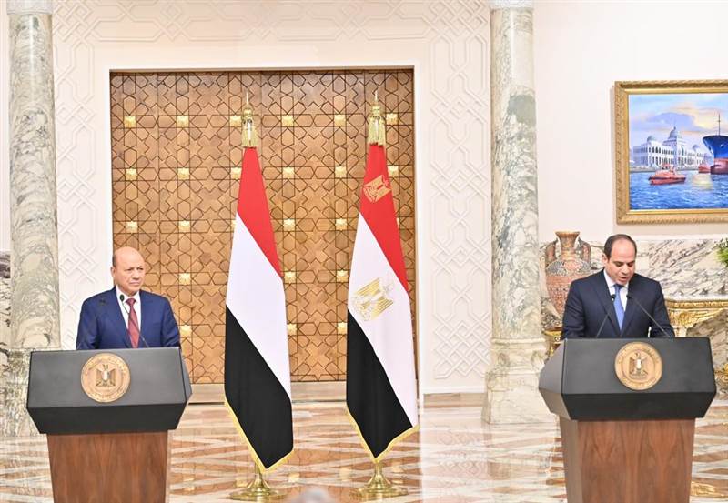العليمي: ناقشت مع السيسي أمن الملاحة واستعادة الدولة وإسقاط الانقلاب