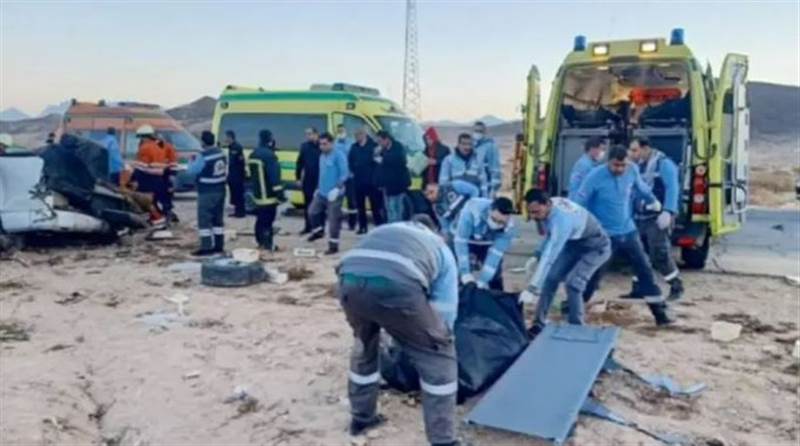 مصرع واصابة 22 شخصاً في حادث سير بمصر