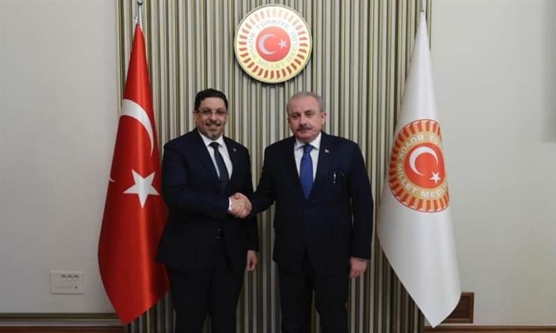 Yemen Dışişleri Bakanı Bin Mübarek, TBMM Başkanı Şentop ile görüştü
