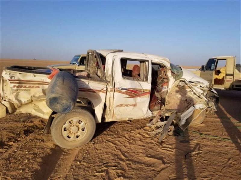 مأرب.. وفاة واصابة سبعة اشخاص جراء حادث مروري