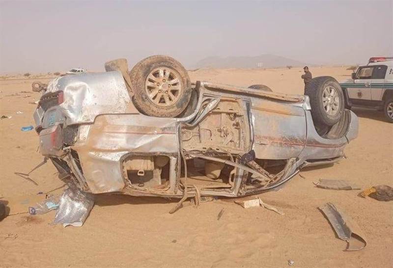 وفاة أربعة معتمرين يمنيين بحادث مروري بالسعودية
