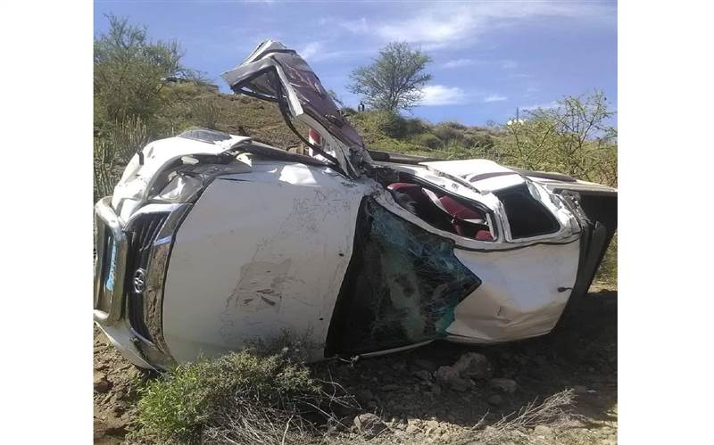 وفاة واصابة أربعة اشخاص بحادث مروري في محافظة الضالع