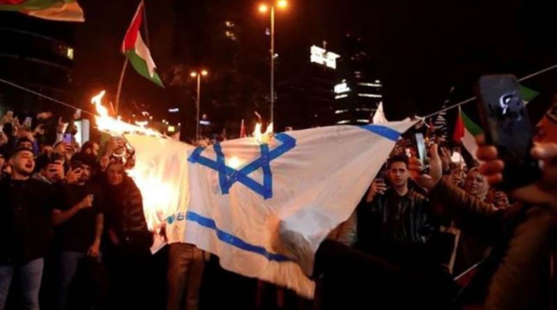 İsrail’in hastane katliamı Türkiye'de birçok ilde protesto edildi