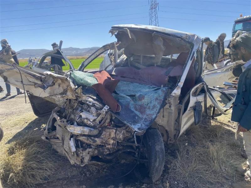 Dhamar’da meydana gelen trafik kazasında aynı aileden 5 kişi öldü 1 kişi yaralandı