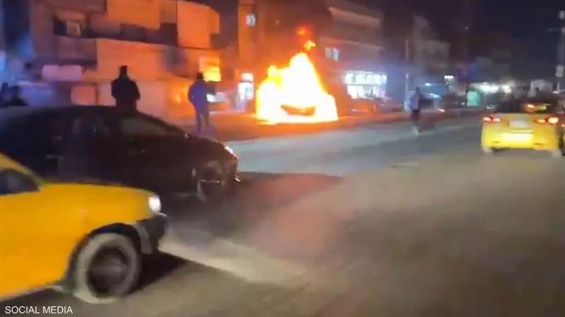 العراق: طائرة تستهدف سيارة مدنية في منطقة المشتل شرقي بغداد