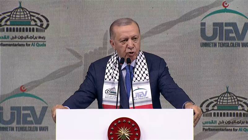 خلال افتتاح مؤتمرها الخامس.. الرئيس التركي: رابطة "برلمانيون لأجل القدس" أصبحت صوتا ونفسا للقضية الفلسطينية