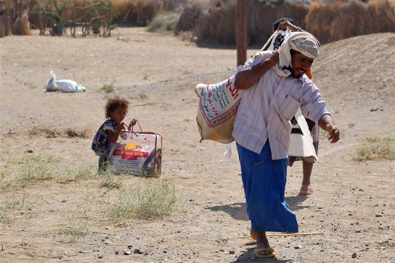 نزوح نحو 40 اسرة يمنية خلال اسبوع