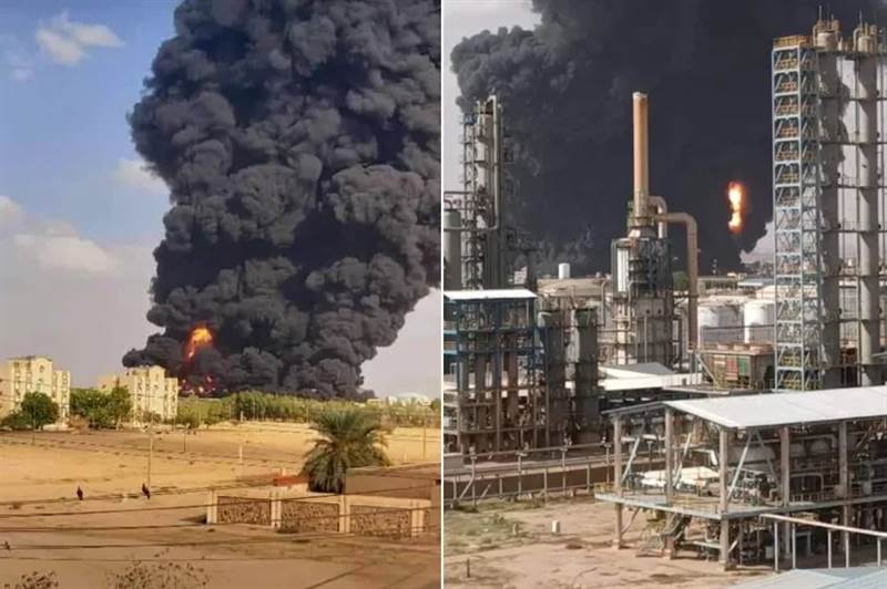 الجيش السوداني يتهم قوات الدعم السريع بحرق مصفاة الخرطوم في الجيلي