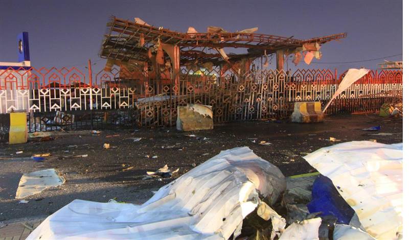 فيديو يكشف حجم الدمار الهائل في محطة شركة النفط بصنعاء عقب الغارات الإسرائيلية