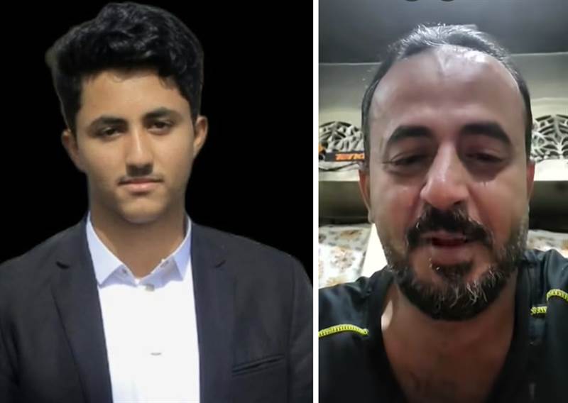 شاهد :مواطن يذرف الدموع من القهر ويتوعّد بالقصاص لابنه بعد قتله وحرق منزله بصنعاء وسط اتهامات بتواطؤ أمني (فيديو)
