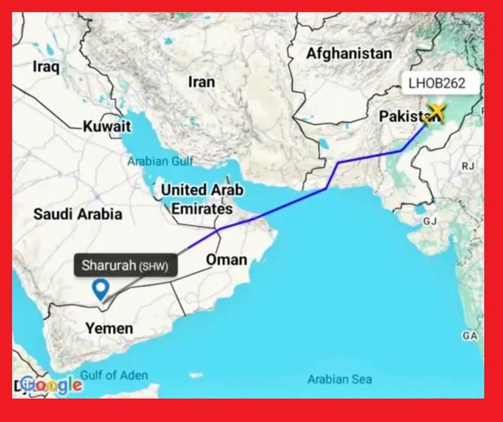 ماذا يحدث على الحدود السعودية اليمنية ؟ رحلات شحن عسكرية قطرية من باكستان إلى شرورة تكشف تحركات لوجستية قرب الحدود اليمنية