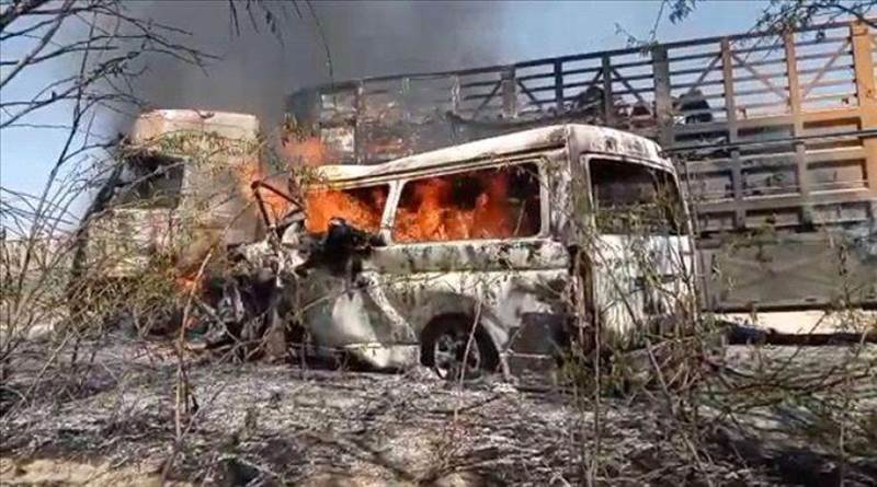 فاجعة مروعة في أبين.. احتراق حافلة ركاب بالكامل بعد تصادم مع قاطرة ووفاة جميع من كانوا على متنها