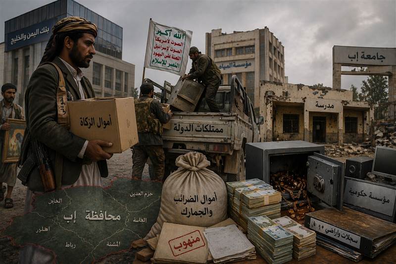 تقرير حقوقي: أكثر من ألف حالة نهب في حافظة إب فقط خلال عقد.. مؤسسات ومنازل ونهب ما يزيد عن 87 مليار ريال سنويا