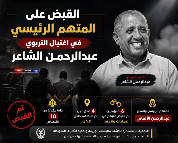 الأجهزة الأمنية تضبط المتهم الرئيسي في قتل التربوي عبدالرحمن الشاعر والخلية التي تتبع "جهة معروفة"