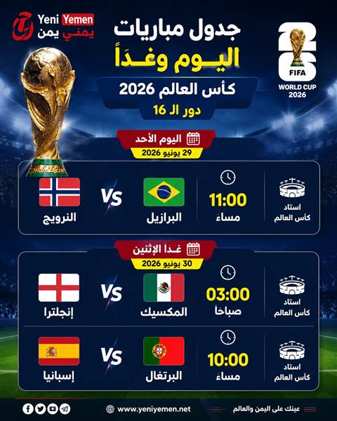 البرازيل تواجه النرويج.. وقمة مرتقبة بين المكسيك وإنجلترا في مونديال 2026