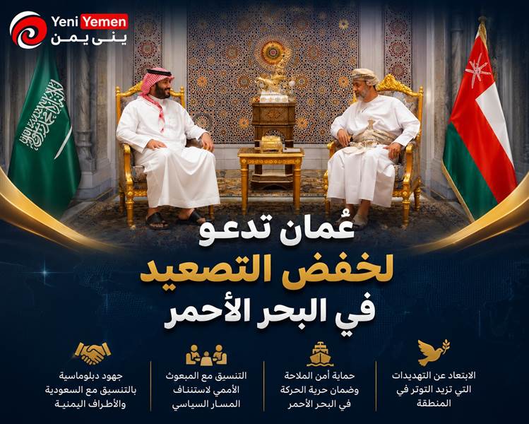سلطنة عُمان تدعو إلى خفض التصعيد في البحر الأحمر واستئناف المسار السياسي في اليمن