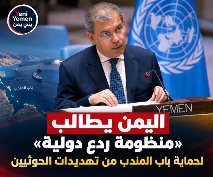 اليمن من مجلس الأمن يطالب بـ«منظومة ردع دولية» لحماية باب المندب من تهديدات الحوثيين